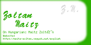 zoltan maitz business card